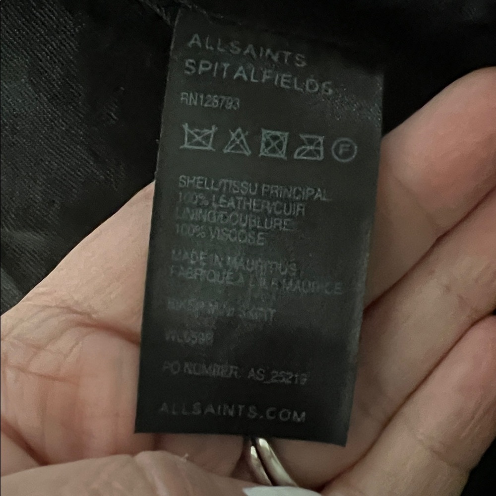 AllSaints Spitalfields Leather Mini Skirt Women’s 6 - Picture 6 of 7